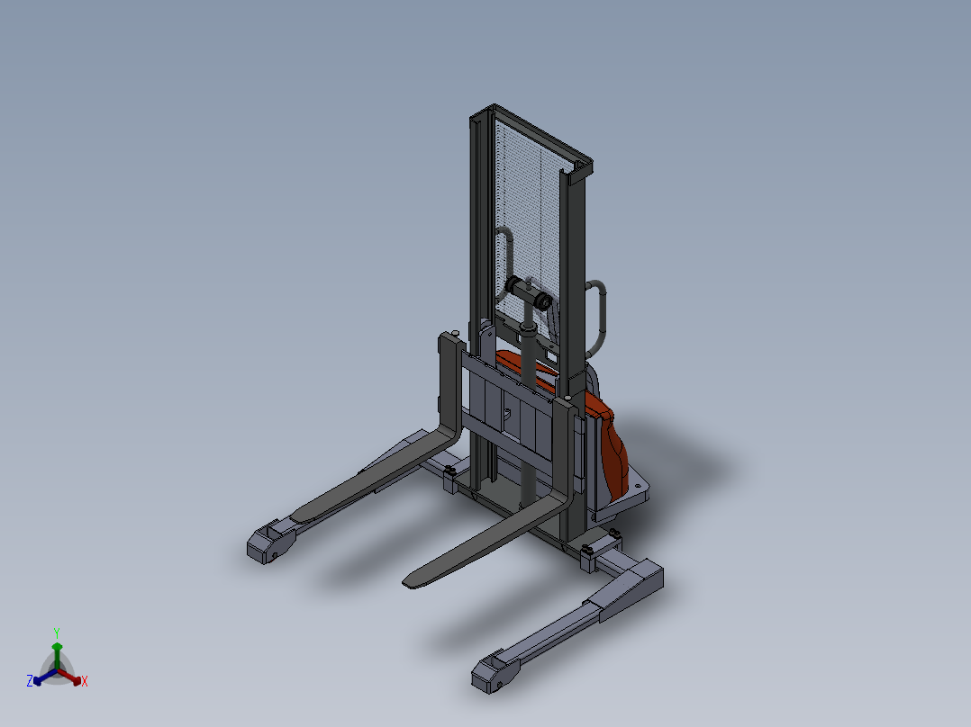 叉车、 电动叉车SW正等轴测图