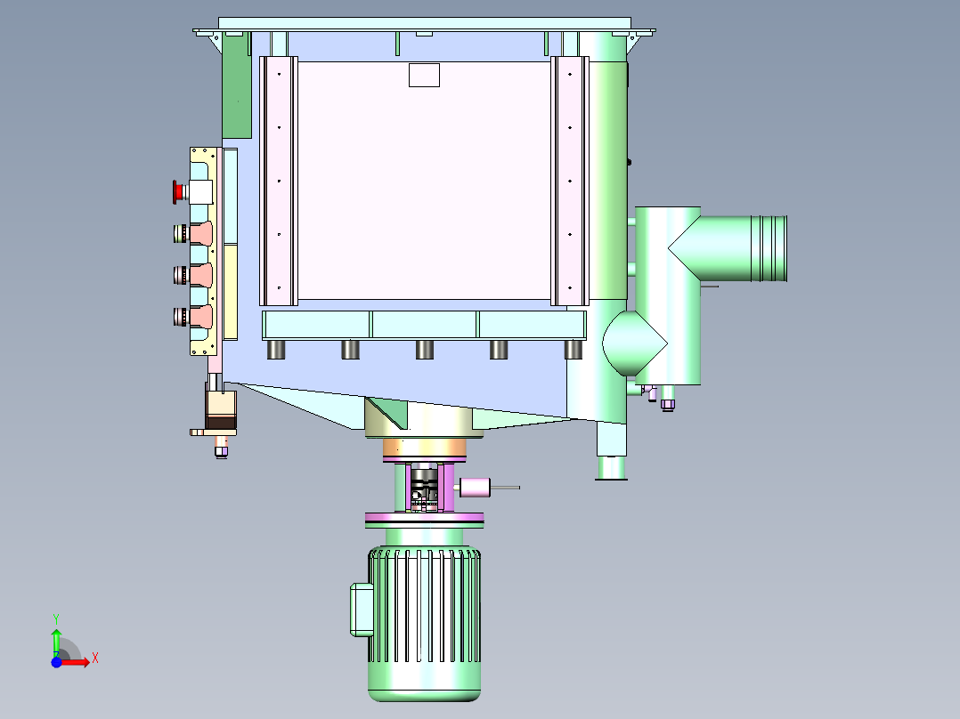 HM-480 烘焙原料混合搅拌釜前视图