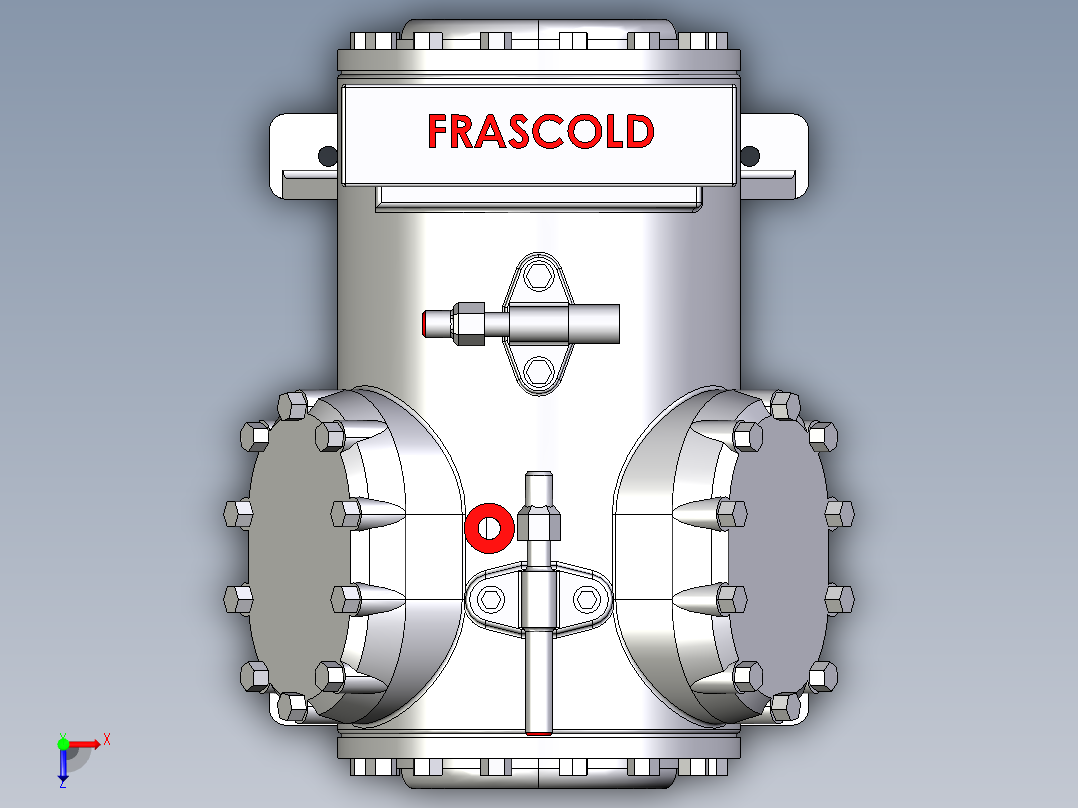 压缩机frascold q4-24 1E俯视图