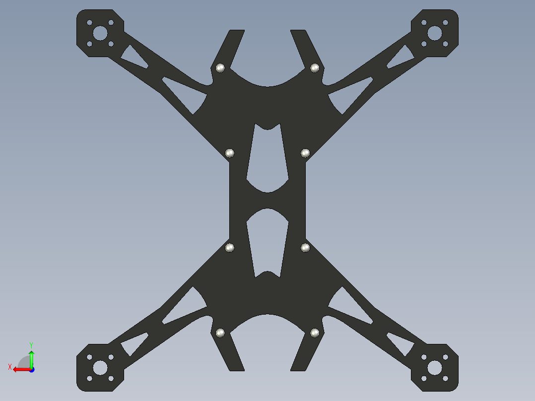 无人机架（小号20x20cm）后视图