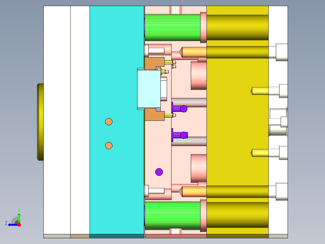 注塑模具实例013十一、右视图