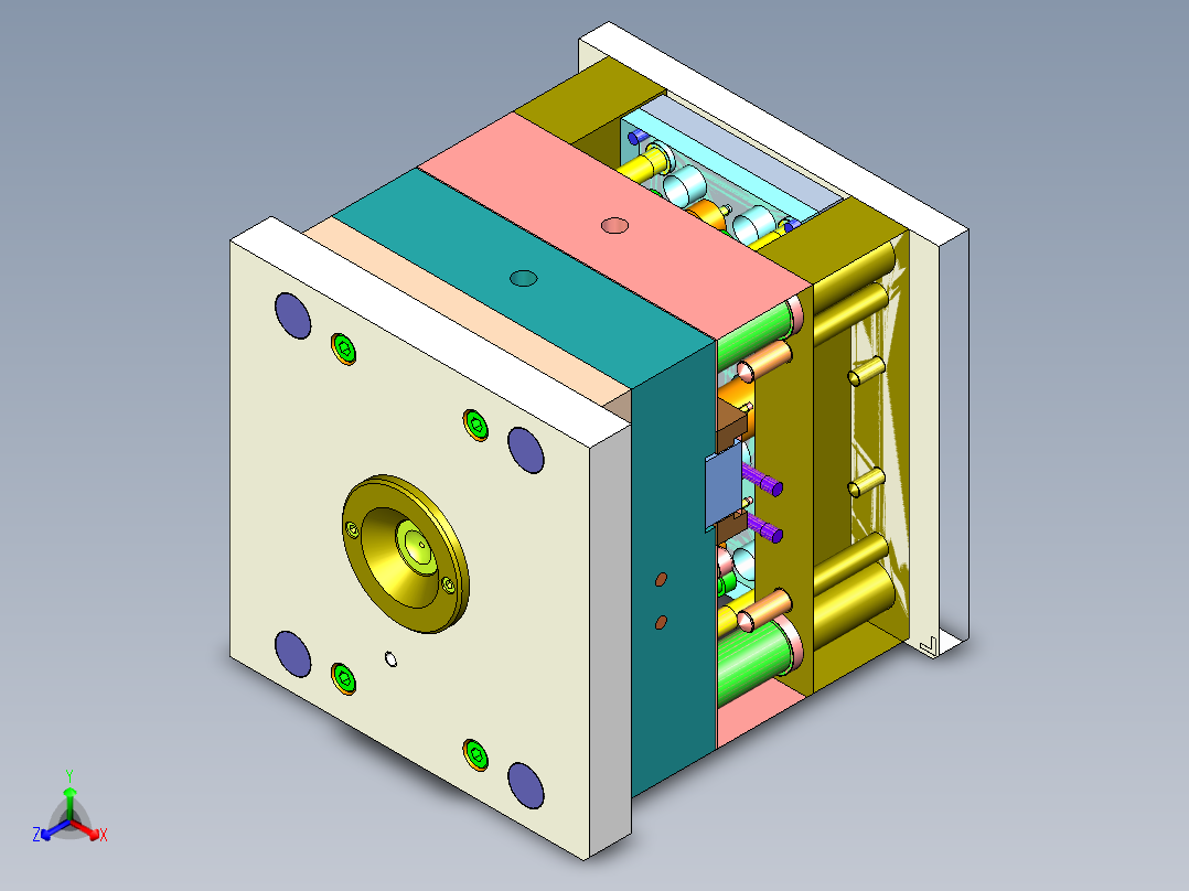 注塑模具实例013十一、正等轴测图