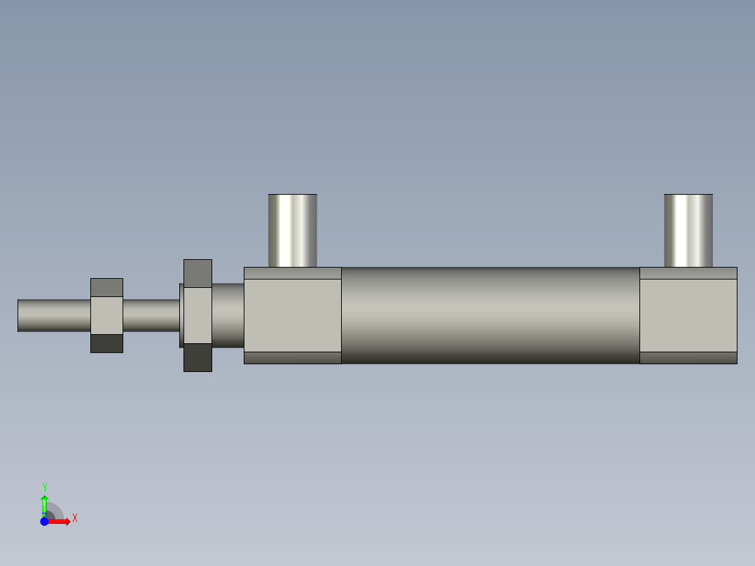气缸CDJ2B10-15Z-B前视图