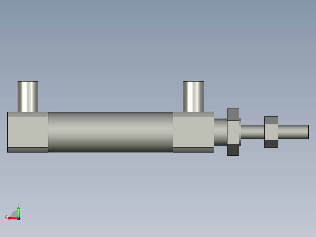 气缸CDJ2B10-15Z-B后视图