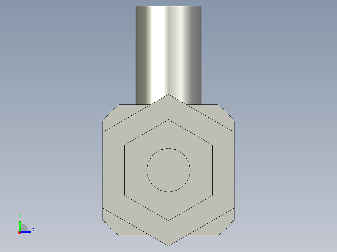 气缸CDJ2B10-15Z-B左视图