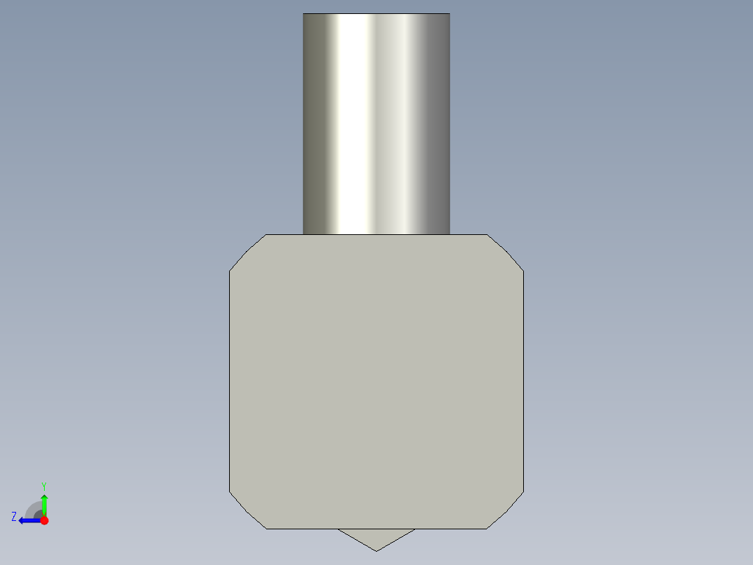 气缸CDJ2B10-15Z-B右视图