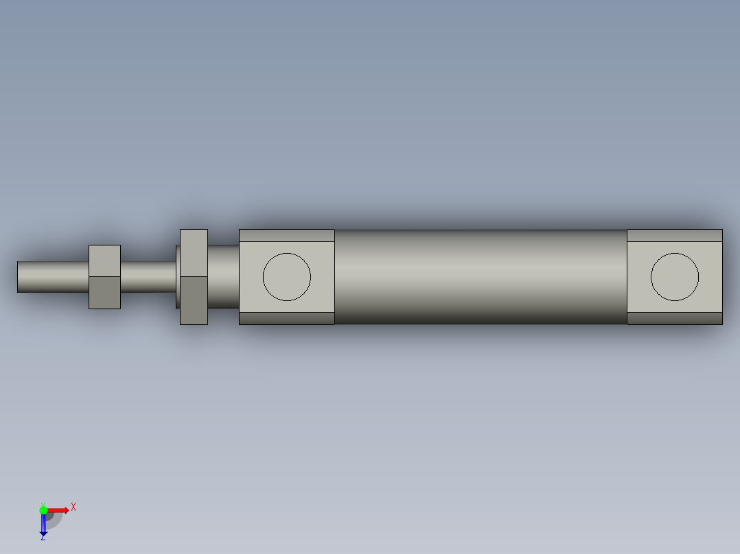 气缸CDJ2B10-15Z-B俯视图