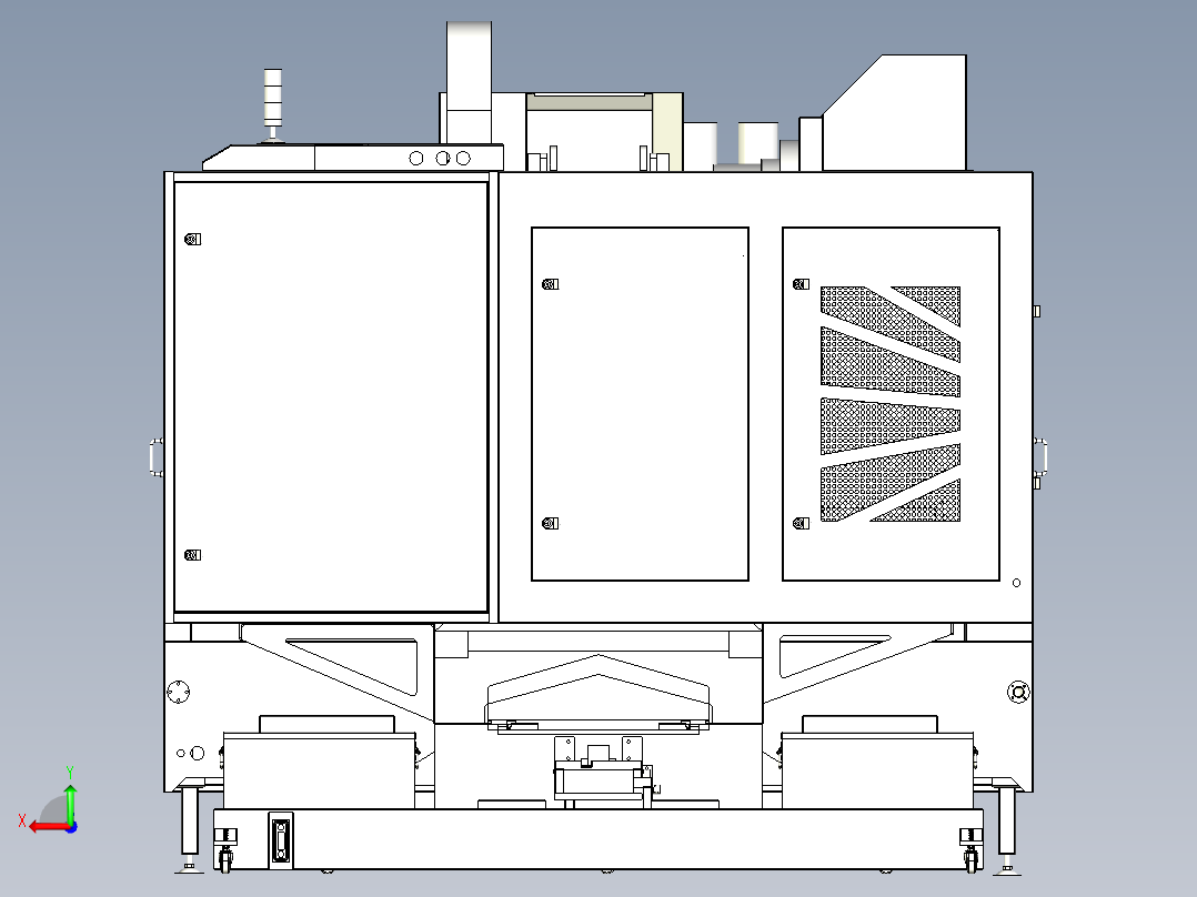 L850机床钣金防护罩后视图
