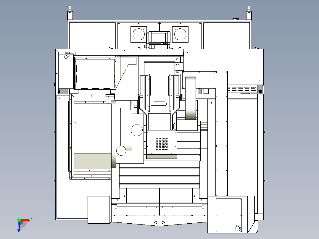 L850机床钣金防护罩俯视图
