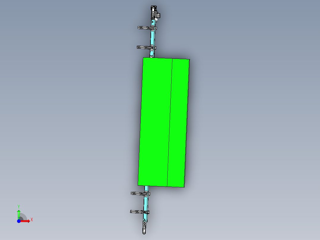 玻璃表面自动化清洗线设计前视图