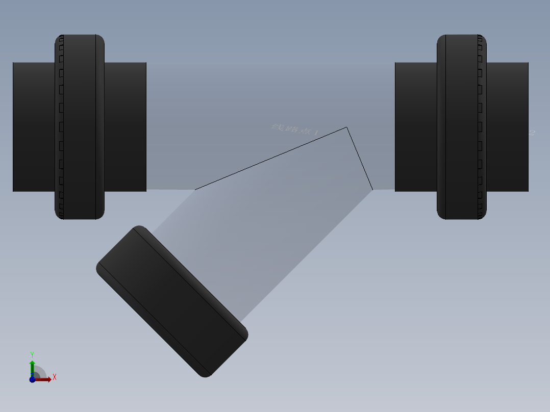 Y filter DN100 PN10 U-PVC前视图