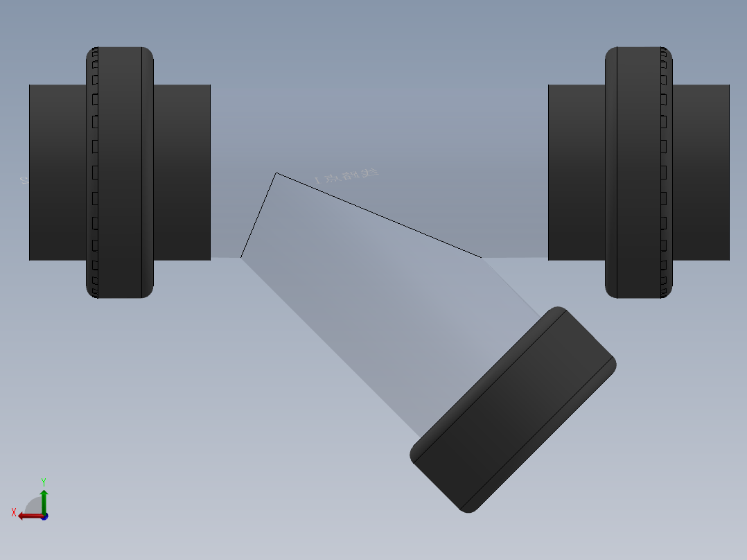 Y filter DN100 PN10 U-PVC后视图