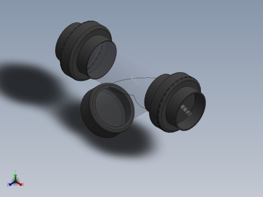 Y filter DN100 PN10 U-PVC正等轴测缩略图