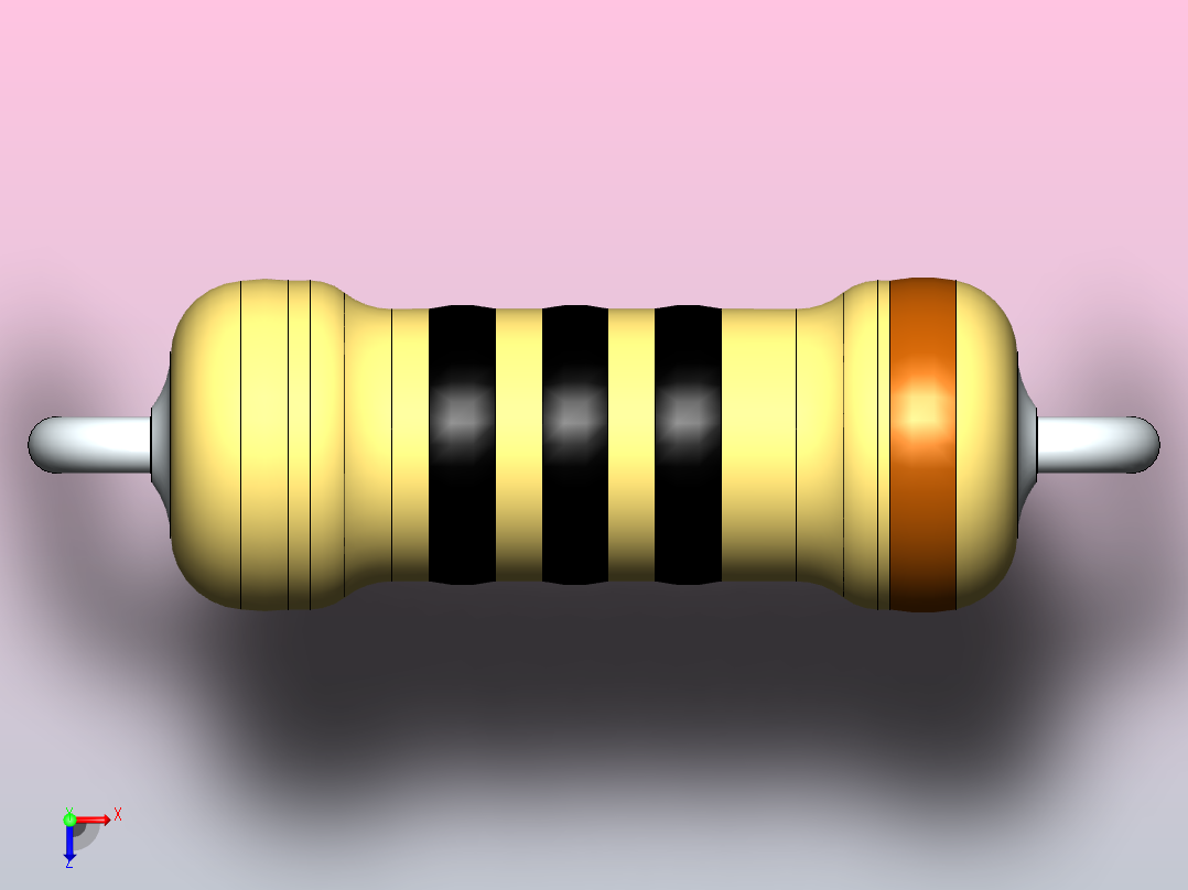电阻器组RES_AH_0.5W_0R_5%俯视图