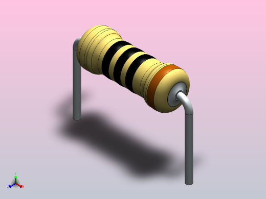 电阻器组RES_AH_0.5W_0R_5%正等轴测缩略图