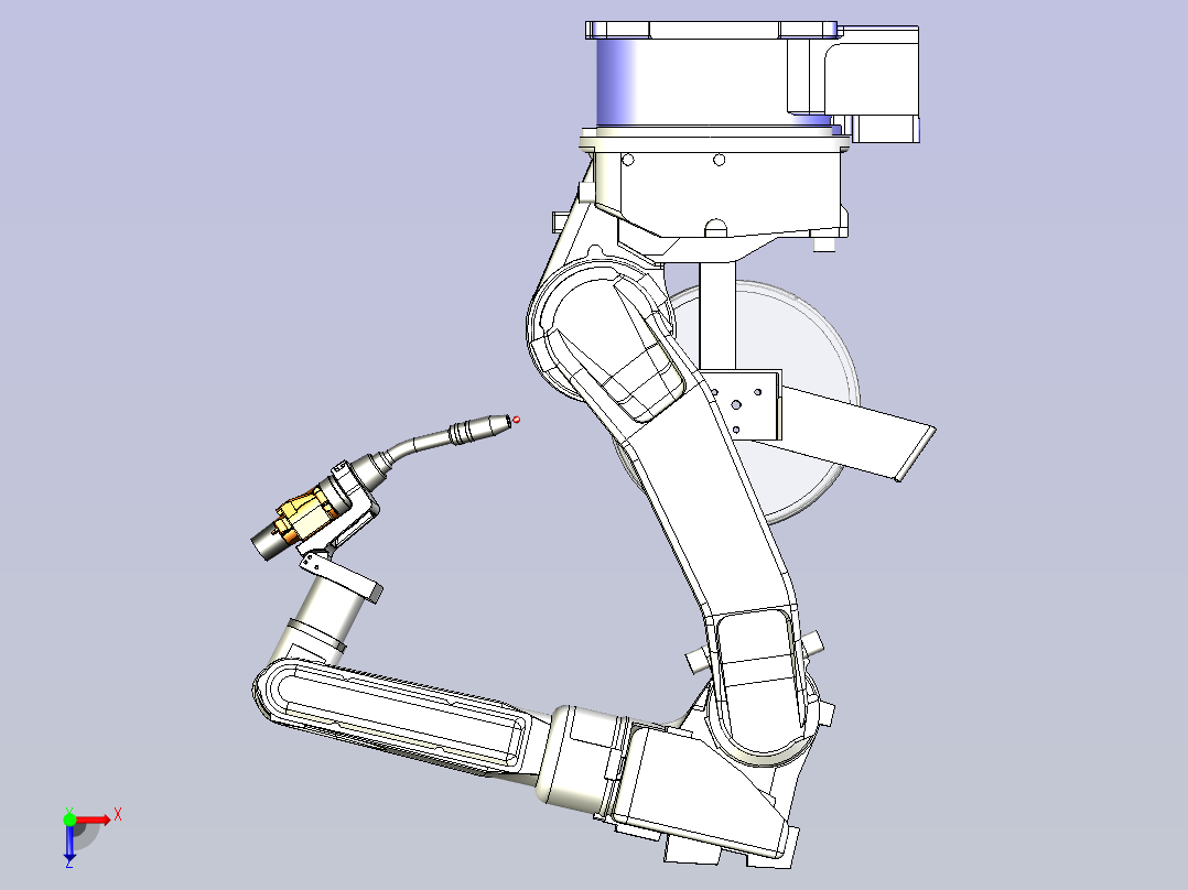 V6OTC机器人三维模型图纸俯视图