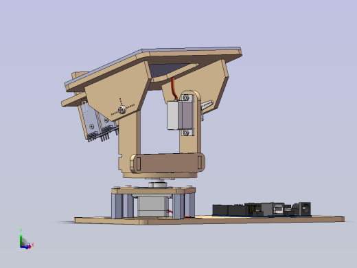 智能追踪太阳能系统solidworks建模