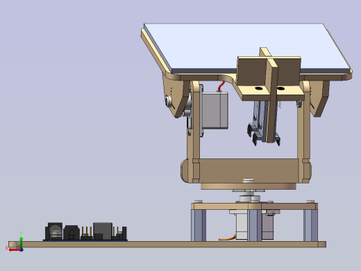 智能追踪太阳能系统solidworks建模后视缩略图