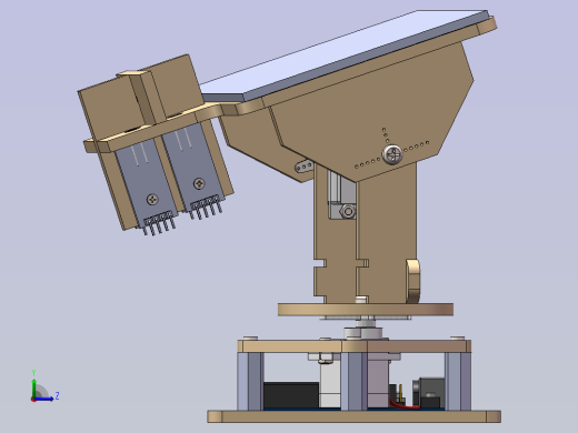 智能追踪太阳能系统solidworks建模左视缩略图