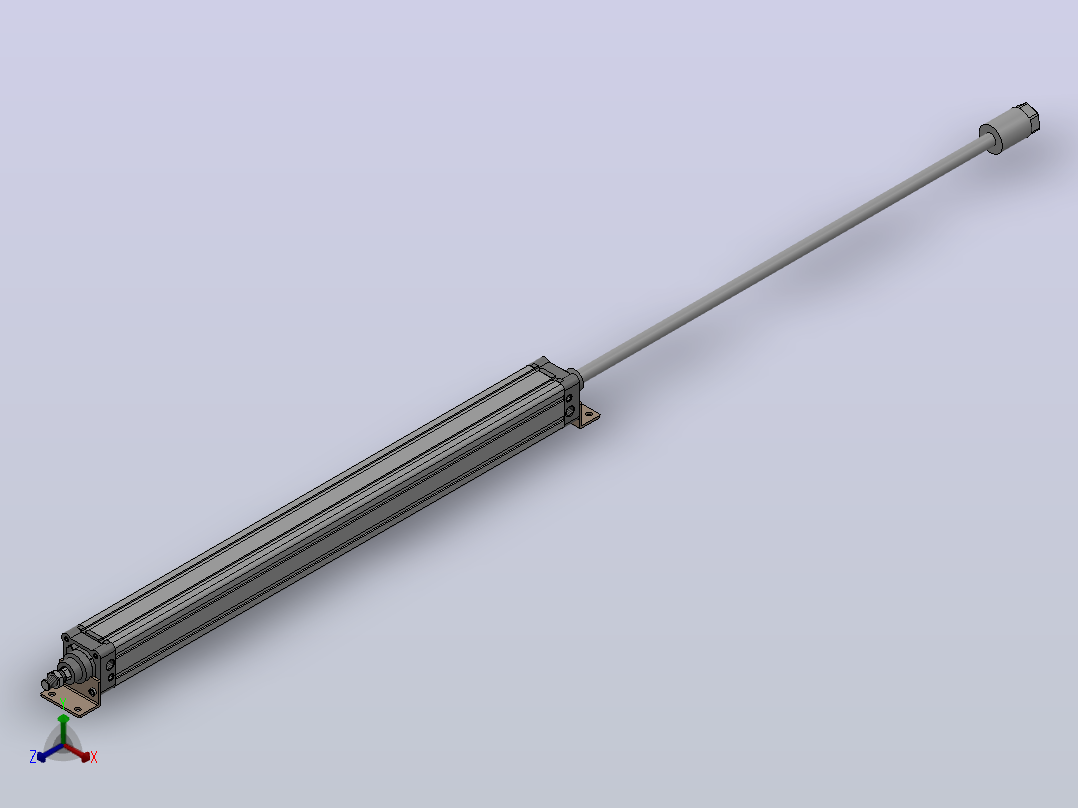 SEJ双轴复动行程可调型气缸SEJ 63×800-50-S正等轴测图