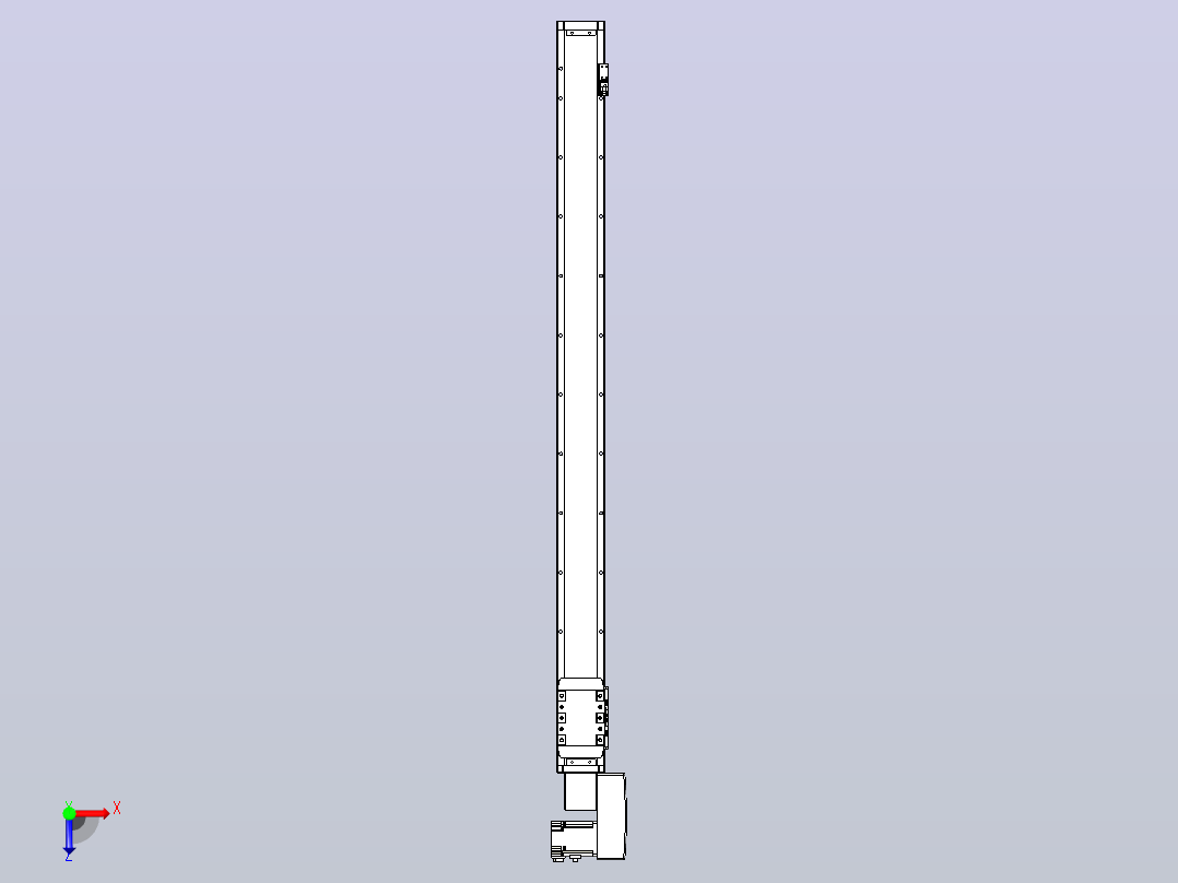 机器人皮带驱动直线轴TPA-GCB-80-P60-L1050-QR-M20-N3俯视图