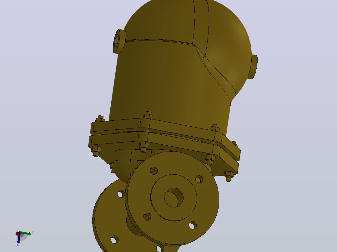 CA44与CA44S 碳钢材质空气和气体系统疏水阀B[DN20  PN40]主视图