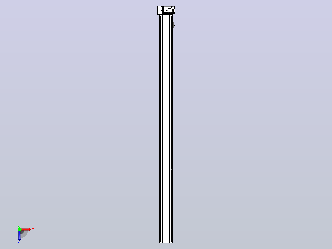 皮带直线轴半封闭可选导轨TPA-HNB-105D-90-L1600-RU-C-P20-N3俯视图
