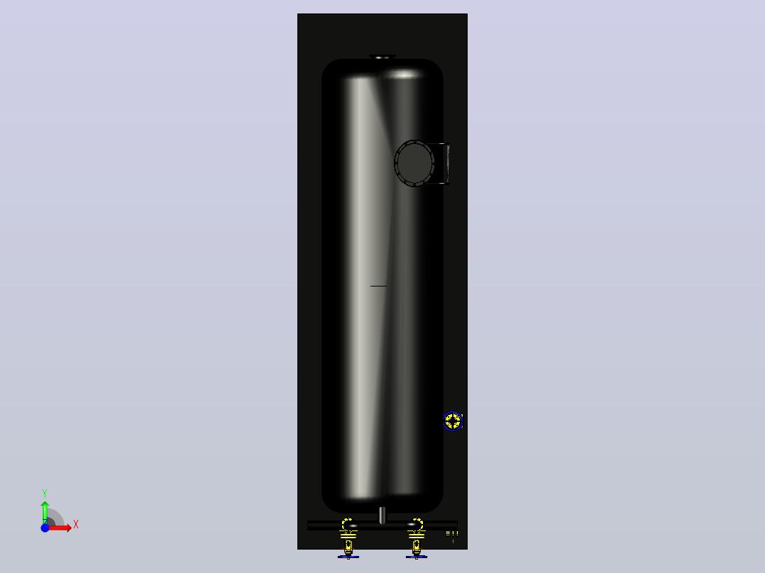砂滤器-水平前视图