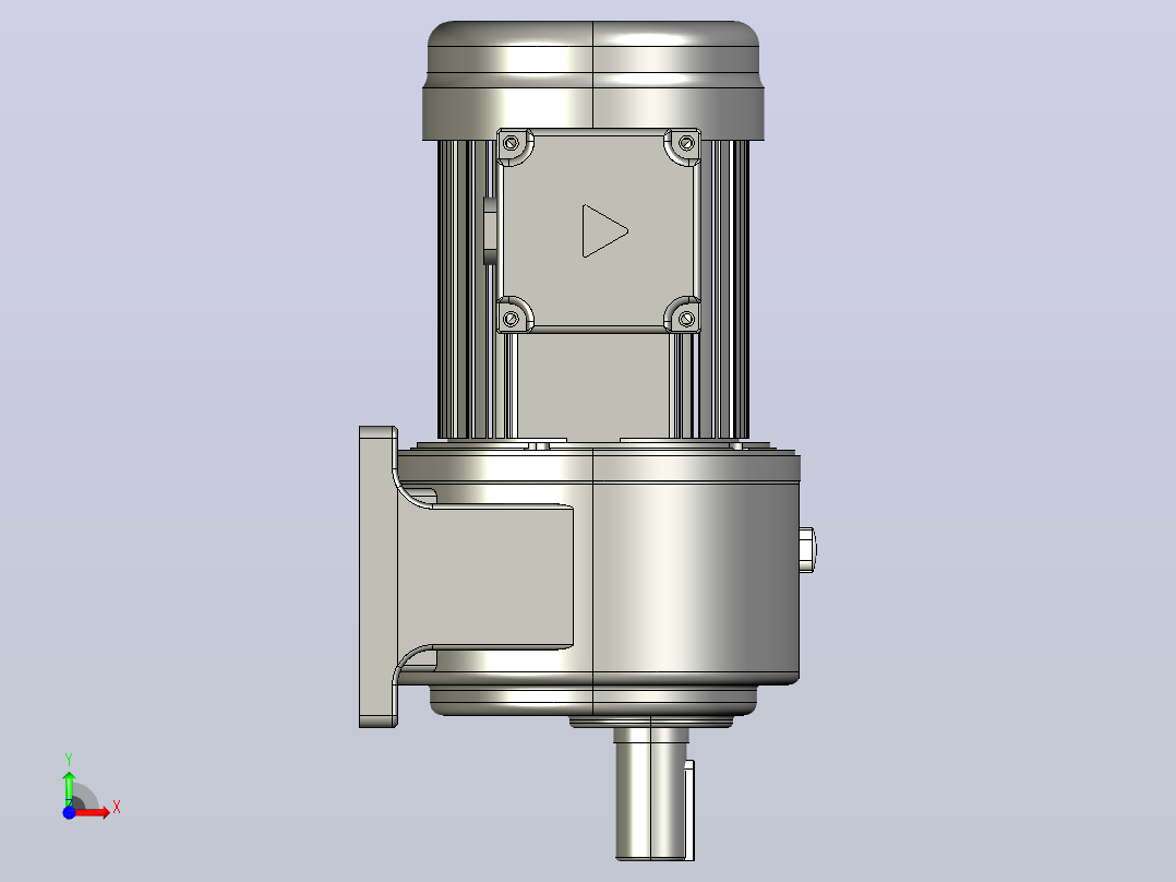 0.2KW-CH型卧式三相铝毂（刹车）马达减速机_CH28-200前视图
