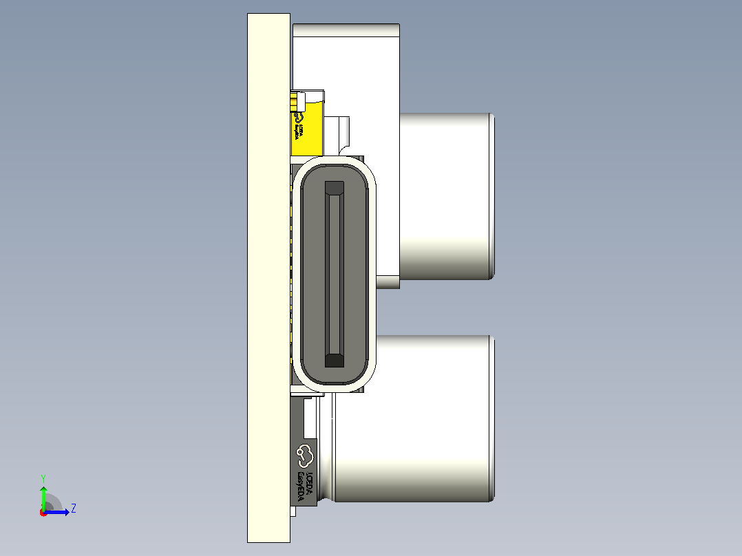 QC4.0 QC3.0 Type-C USB PD65W快速充电适配器模块左视图