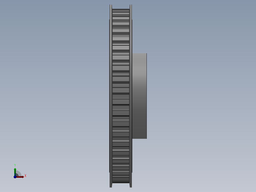 小凸缘型梯形齿同步带轮L型_SLDC-48-050-dc16-A前视图