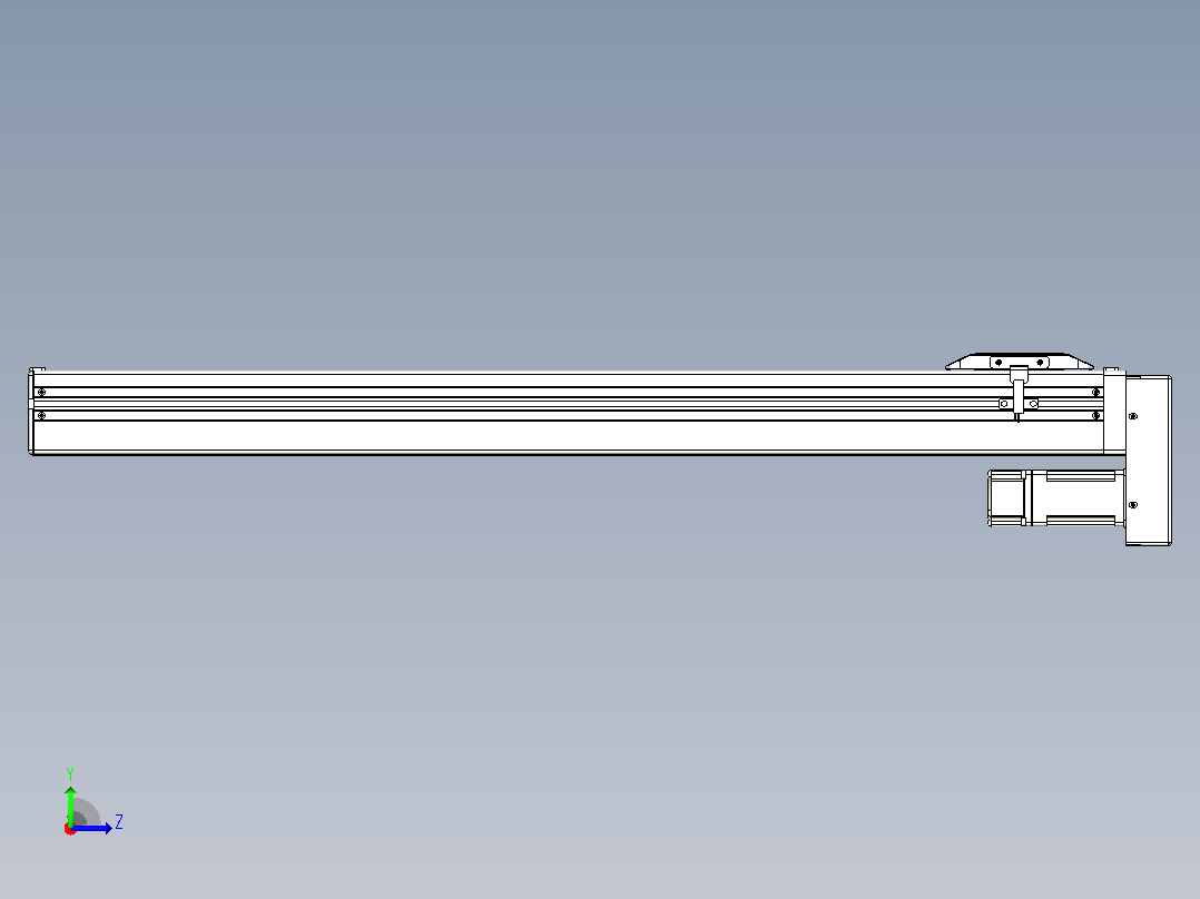 滚珠丝杠直线轴带导轨全封闭TPA-HCR-65S-1610C-L600-MP-C-P10-N3左视图