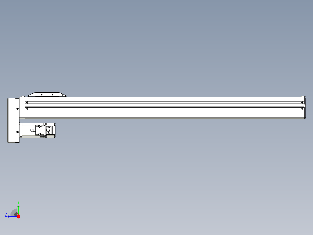 滚珠丝杠直线轴带导轨全封闭TPA-HCR-65S-1610C-L600-MP-C-P10-N3右视图