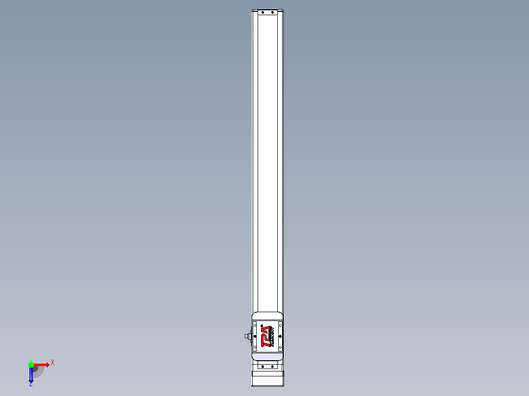 滚珠丝杠直线轴带导轨全封闭TPA-HCR-65S-1610C-L600-MP-C-P10-N3俯视图