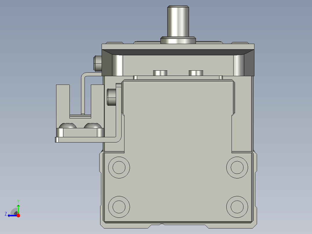 GTH4-L#-500-BC-M05-C3 GTH4内嵌式螺杆滑台 电机直连 TOYO模组滑台电缸右视图