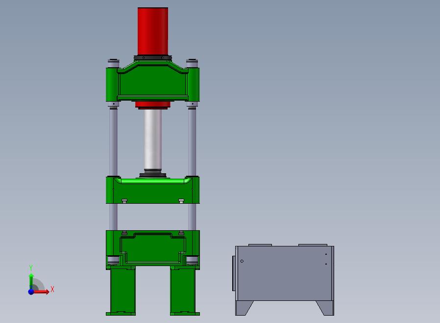 A27-四柱油压机前视图