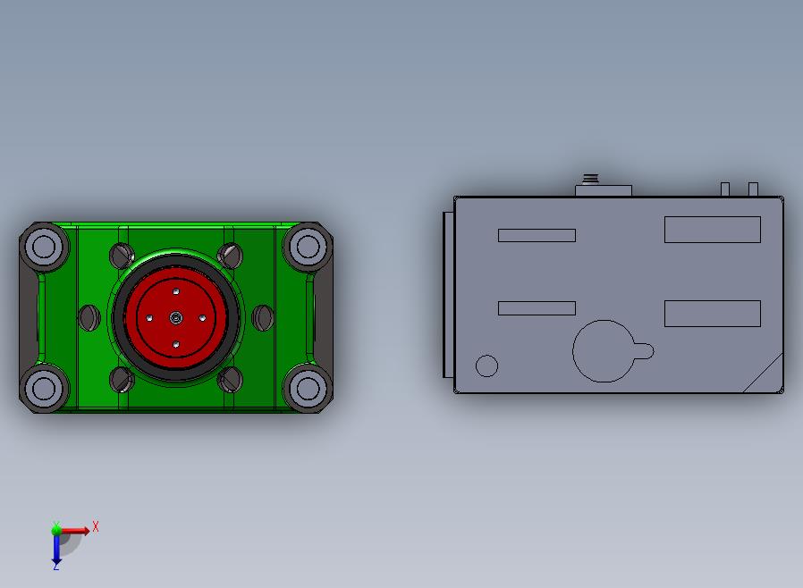 A27-四柱油压机俯视图
