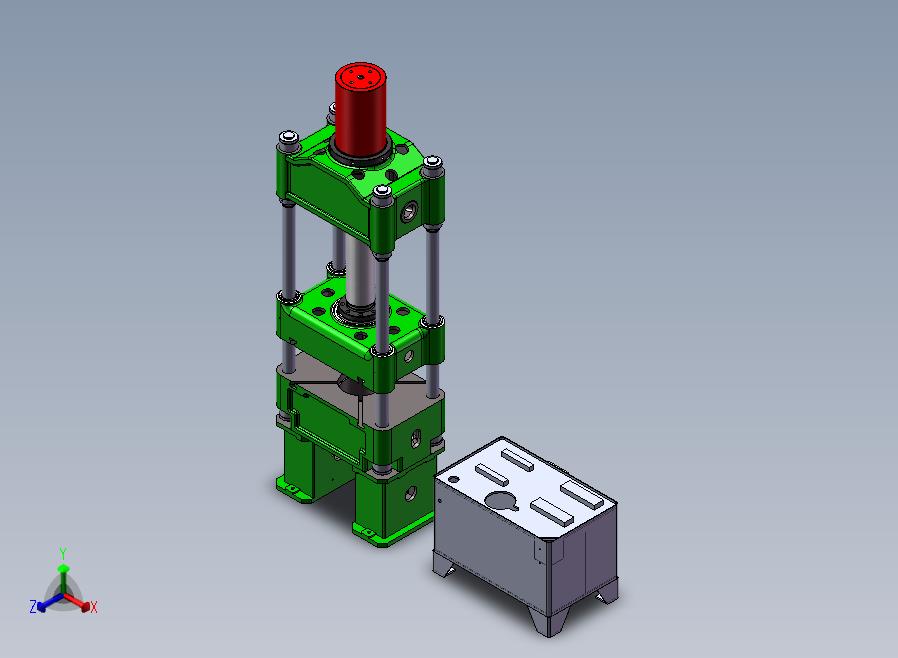 A27-四柱油压机正等轴测图