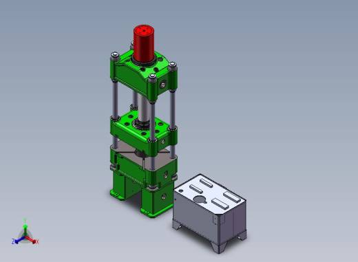 A27-四柱油压机正等轴测缩略图