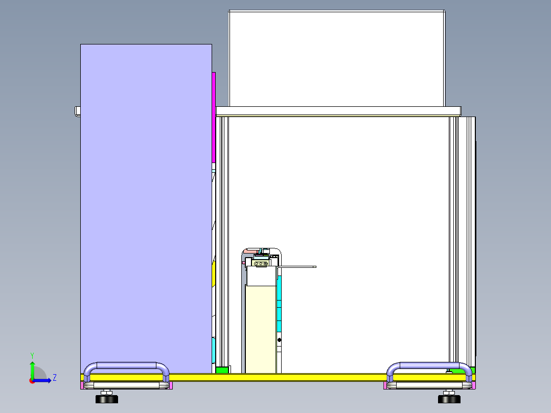 非标自动化USB测试机左视图