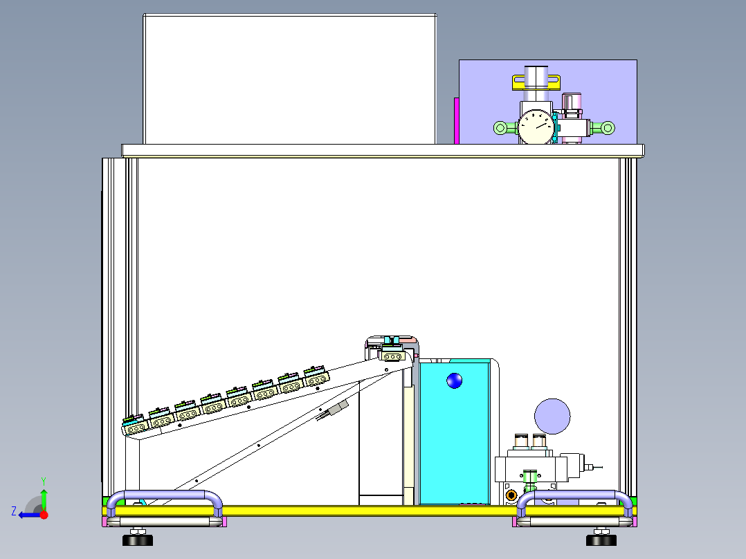 非标自动化USB测试机右视图