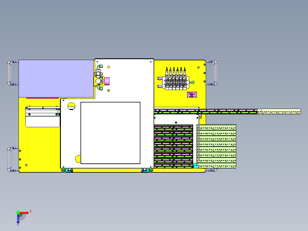 非标自动化USB测试机俯视图