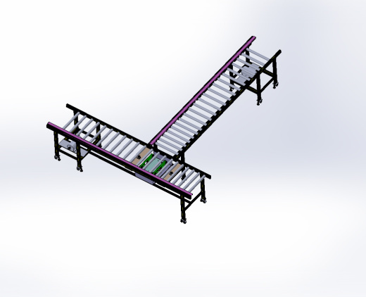 滚筒线体（带阻挡移载机构）3D模型缩略图