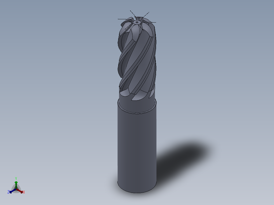 铣刀洗刀钻头机床刀具花键铣削刀具2010正等轴测图