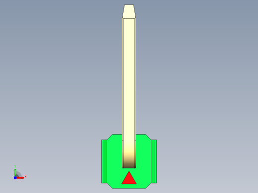 彩色公排针 100mil 2.54mm 系列-DS1022_green_01p_100mil_TypeU_rev1.0前视缩略图