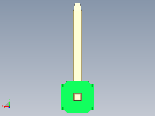 彩色公排针 100mil 2.54mm 系列-DS1022_green_01p_100mil_TypeU_rev1.0后视缩略图