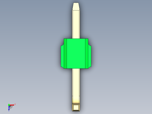 彩色公排针 100mil 2.54mm 系列-DS1022_green_01p_100mil_TypeU_rev1.0俯视缩略图