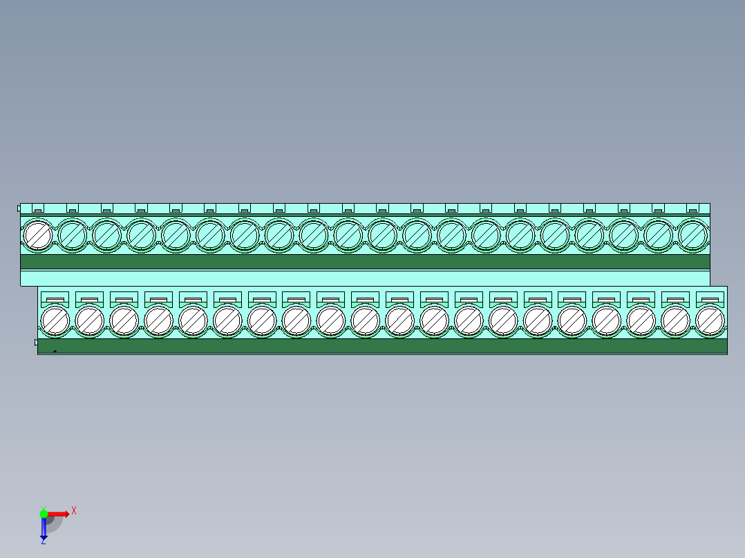 DEGSON DG636 系列 6.357.629.52mm 接线端子-DG636A-6.35-40P-14-00AH俯视图