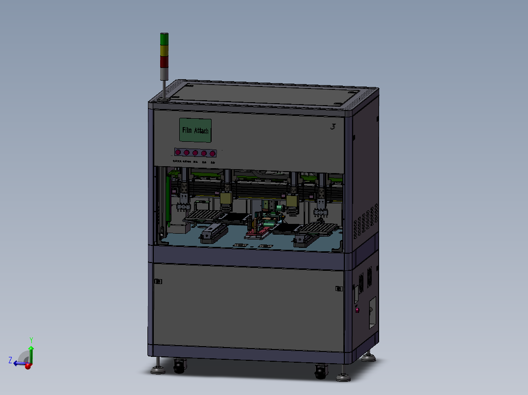 直线电机双动子贴膜摆盘机