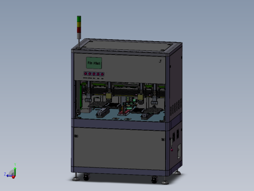 直线电机双动子贴膜摆盘机